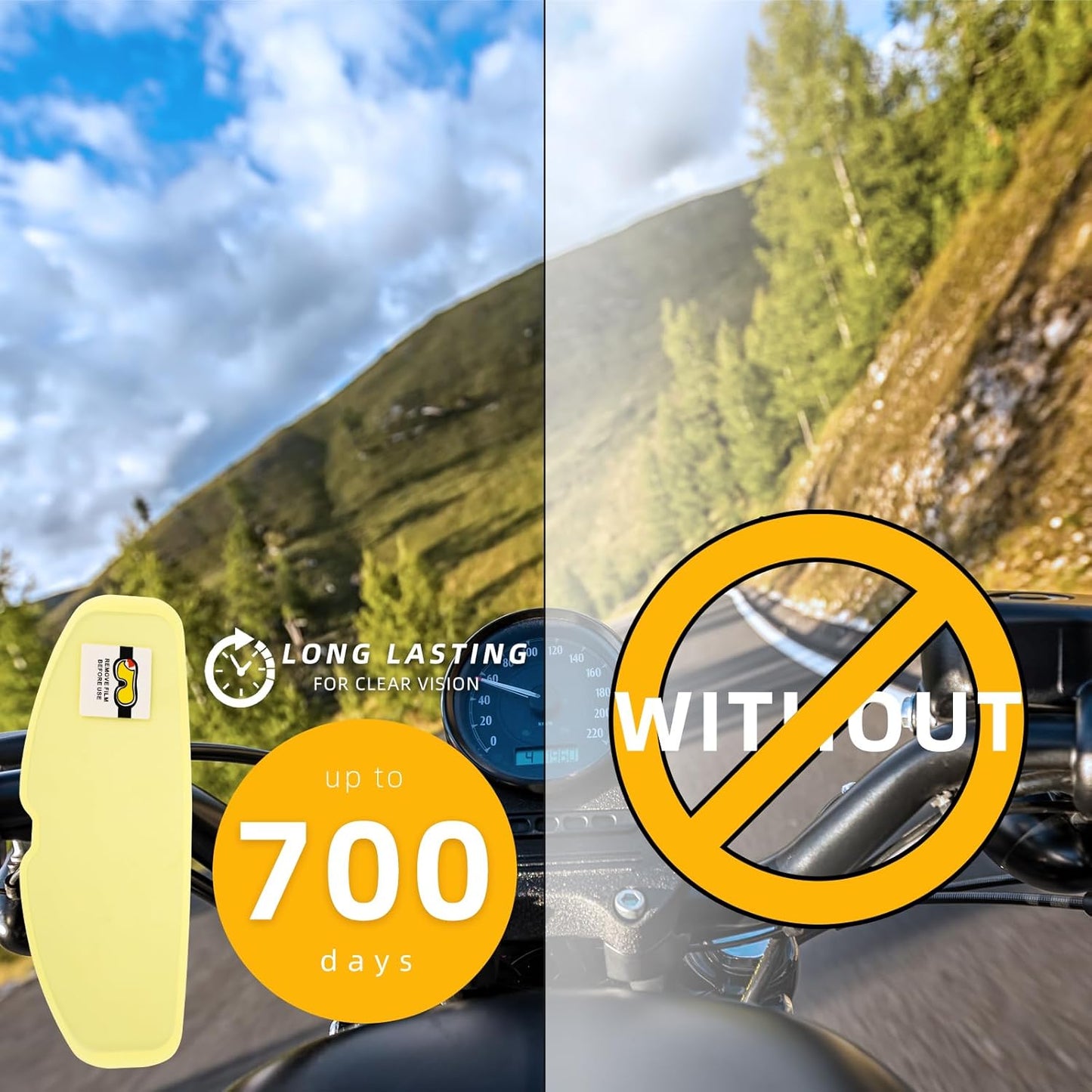 VisorPro - Universal Anti Fog for helmet visor Fog resistant Membrane Film ANTIFOG70 LEVEL 2