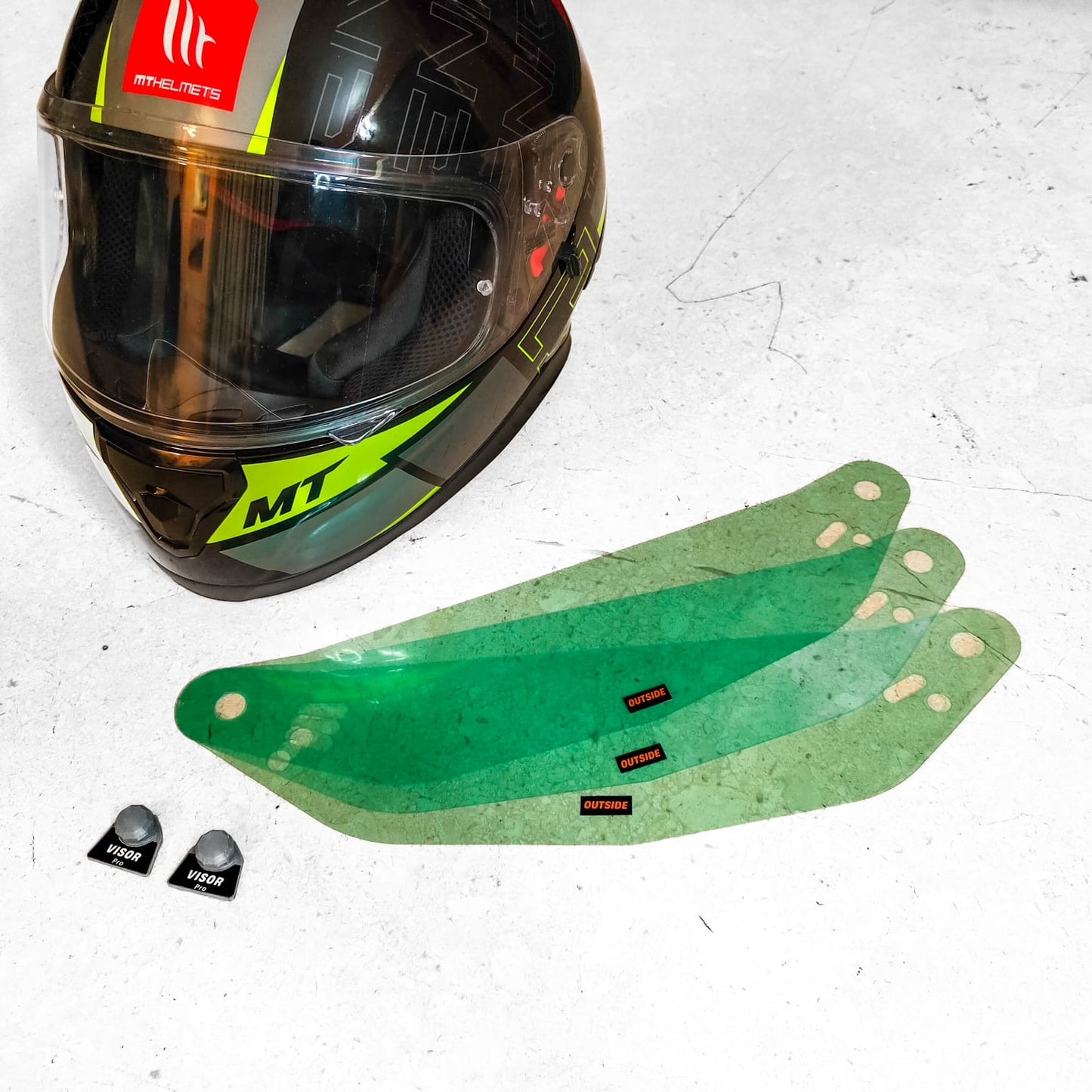 Visor Pro - Helmet visor Protection Tear Off system -100% Reusable Film
