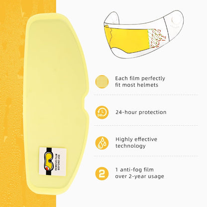 VisorPro Universal AntiFog for Helmet Visor Anti Fog resistant Membrane Film  ANTIFOG70 LEVEL 2