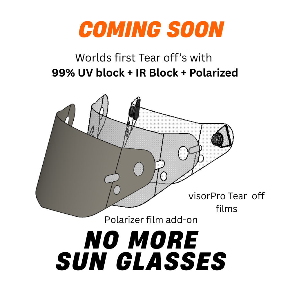 VisorPro Polarized UV protection system for Helmets - Add-on Film