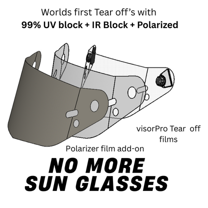 VisorPro Polarized UV protection system for Helmets - Add-on Film