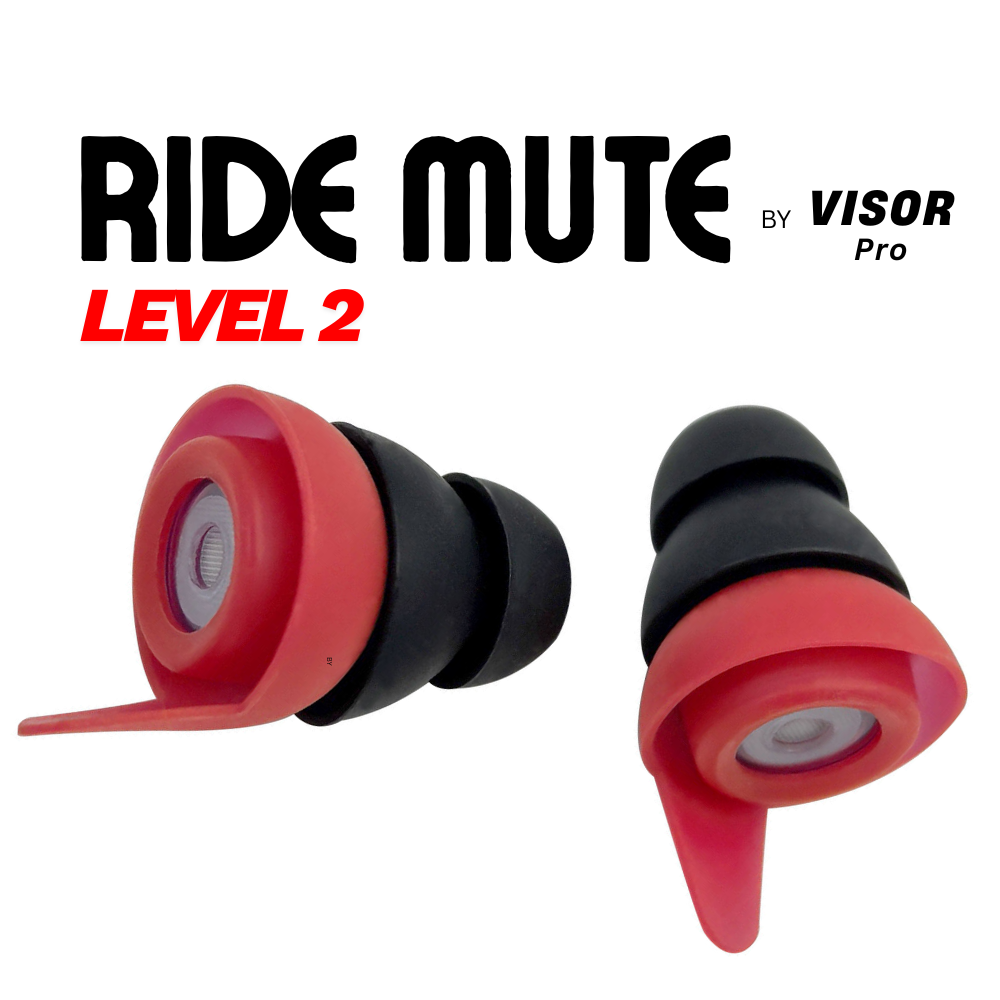 Earplugs for Motorcyclists Riding RIDE MUTE Level 2 