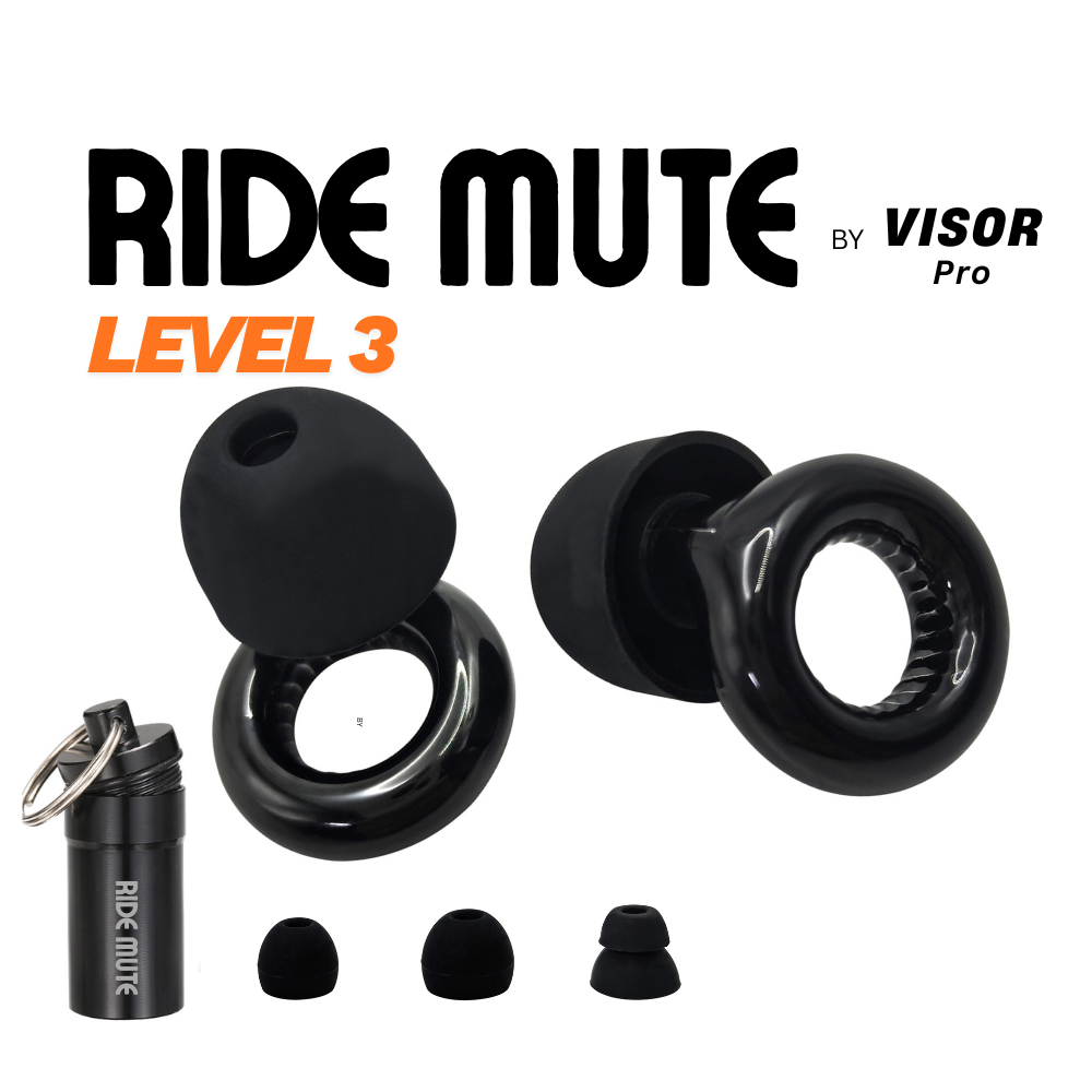 Earplugs for Motorcyclists Riding RIDE MUTE Level 3