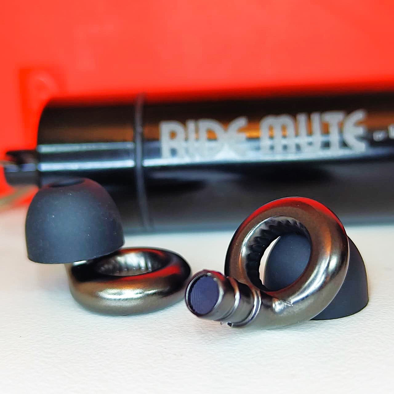 Earplugs for Motorcyclists Riding RIDE MUTE Level 3 by VisorPro , Wind Reduction with Music Pass-through