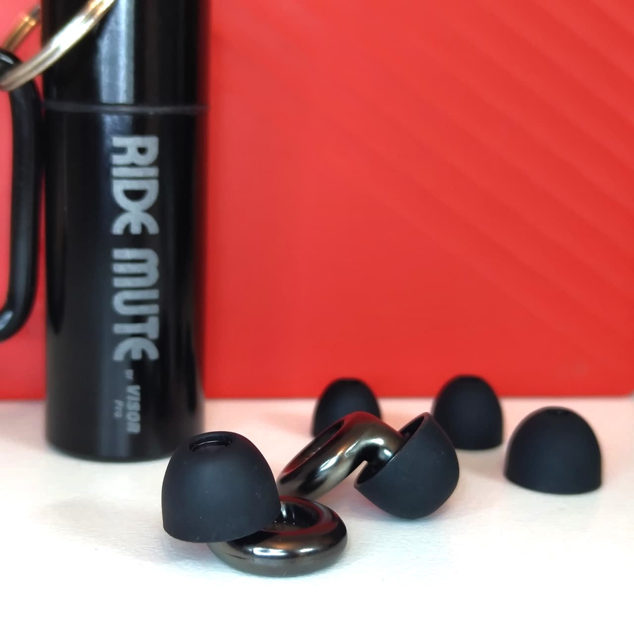 Earplugs for Motorcyclists Riding RIDE MUTE Level 3 by VisorPro , Wind Reduction with Music Pass-through