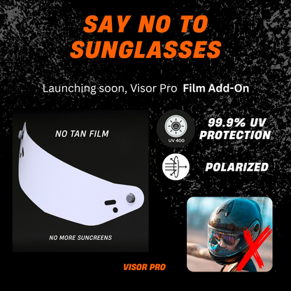 VisorPro Polarized UV protection system for Helmets - Add-on Film
