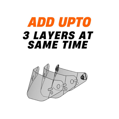Visor Pro - ADV Helmet visor Protection Reusable Tear Offs Fits AXXIS DS | LS2 Pioneer 2 | ARAI XD4 | Universal